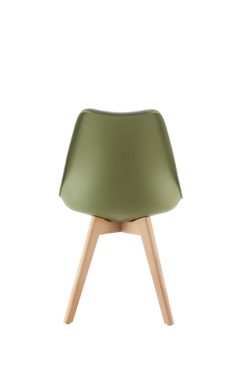 Eames Style Dining Chairs Sage Green with padded seat