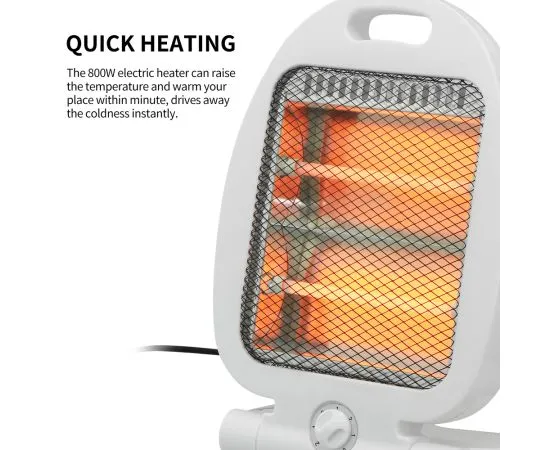 Electric Quartz Stove Mini With 2 Tubes-800w, Thermal Protection