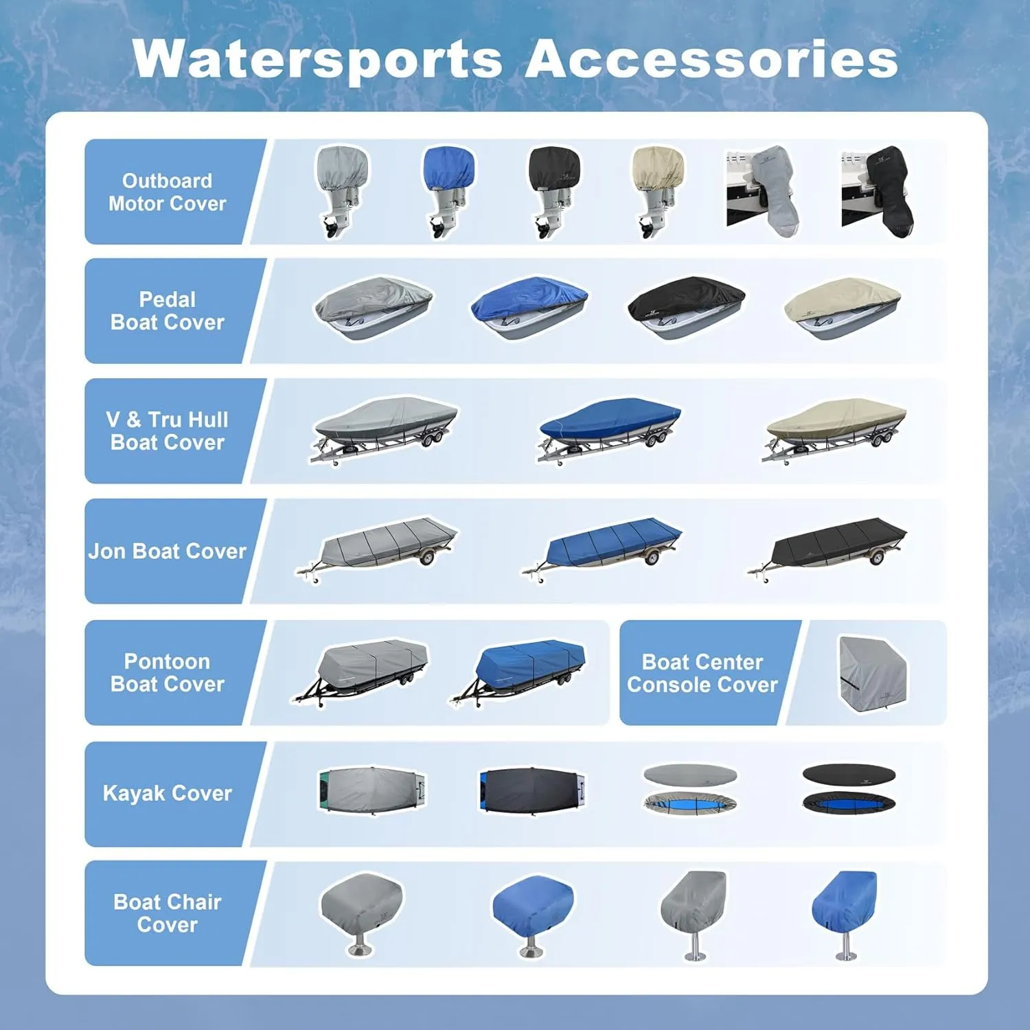 Explore Land Boat Folding Seat Cover - Waterproof 600D Heavy Duty Boat Folding Chair Cover - 18W x 20D x 14H inch, Blue