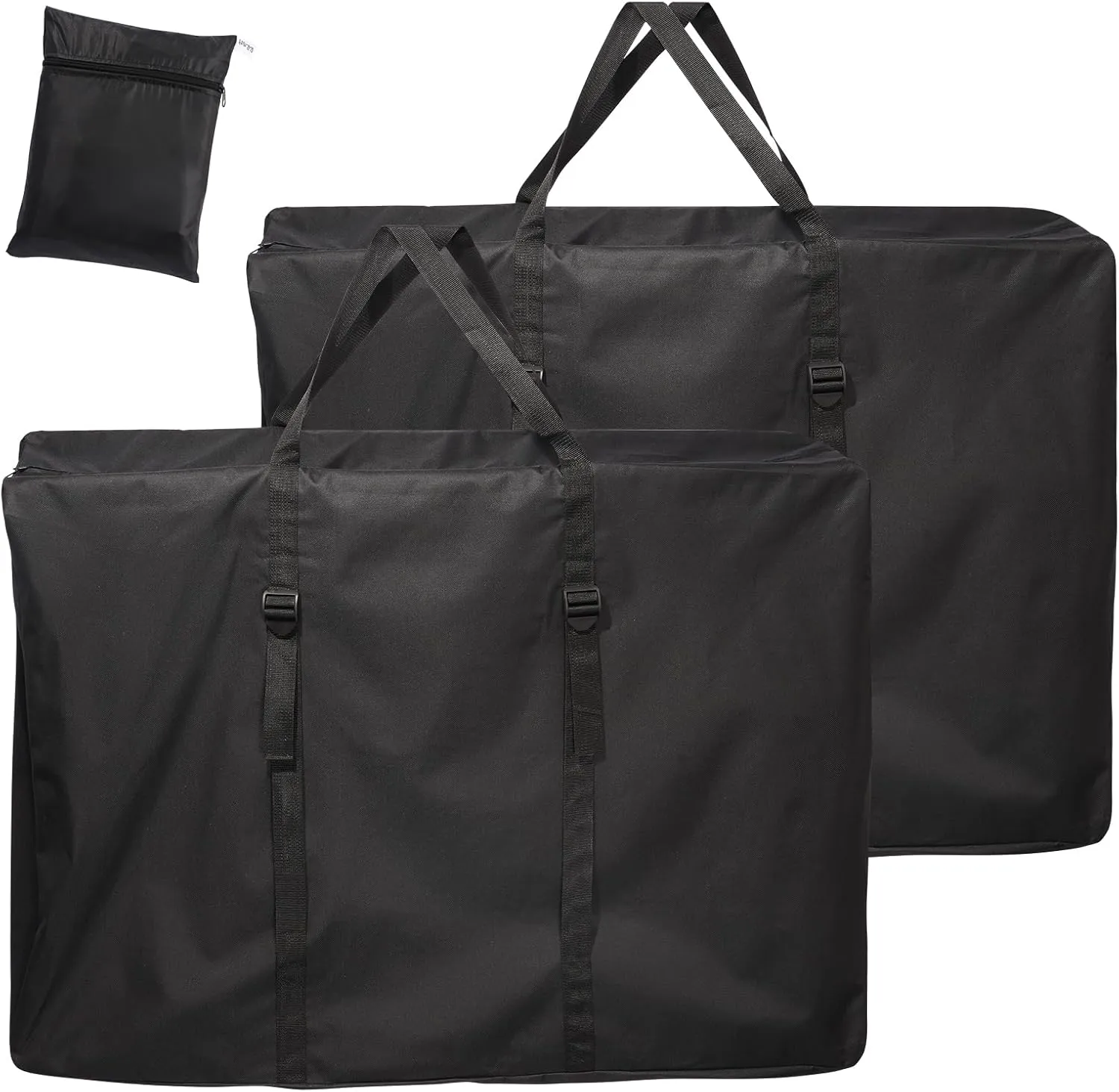 Extra Large Outside Folding Chair Storage Bag with Zipper and Handles, 600D Folding Chair Carry Bag for Zero Gravity Chair Cover, Portable Folding Lounge Chair Carrying Bags, 43" L x 11" W x 29" H