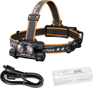 Fenix HM75R 1600 Lumen USB-C Rechargeable Headlamp, Battery Extender Pack Included for Extra Long Runtime, White and Red Beams, for Site Operation, Search and Rescue, Caving, Hiking