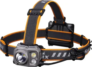 FENIX HP16R, Rechargeable, Lightweight High-Performance Outdoors, Fishing & Work Head Torch | 1250 Lumens | 255m | 300 Hrs Max | Dual Beams | Red Light Mode | 3000 mAh Li-Po | 4X AA Compatible | IP66