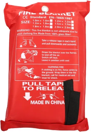 Fiberglass Fire Blanket Lightweight Portable Fire Blanket for Emergency for Kitchen Grill Camping and Car Safety