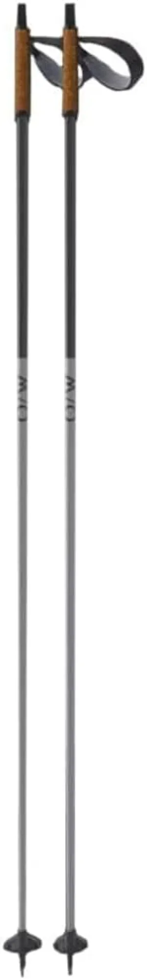 Fischer Adult Skiing Fitness Durable Lightweight Aluminum w/Cork Grip High-Performance Diamond ALC Grey/Asphalt Nordic Ski Poles, 160 cm