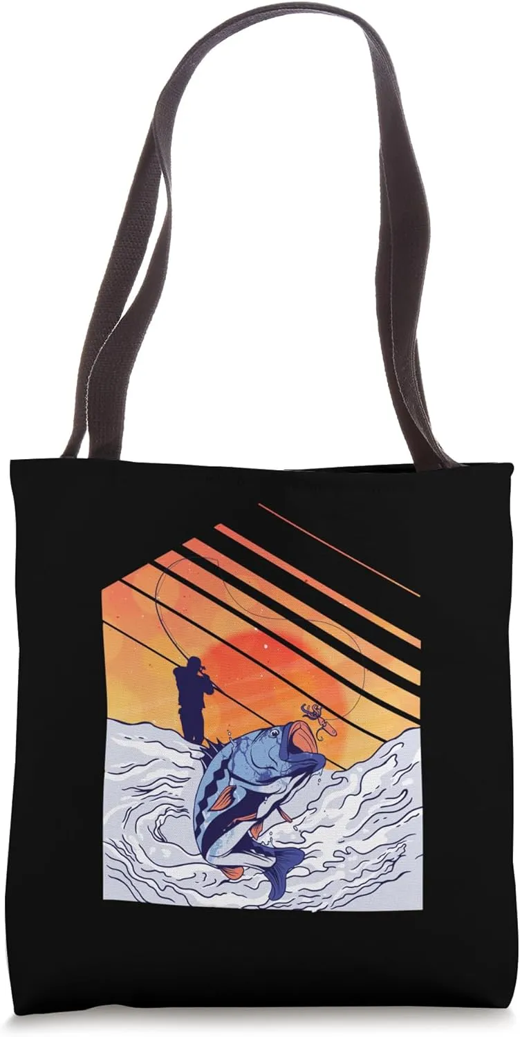 Fishing fishing rod fishing pole fishing Tote Bag