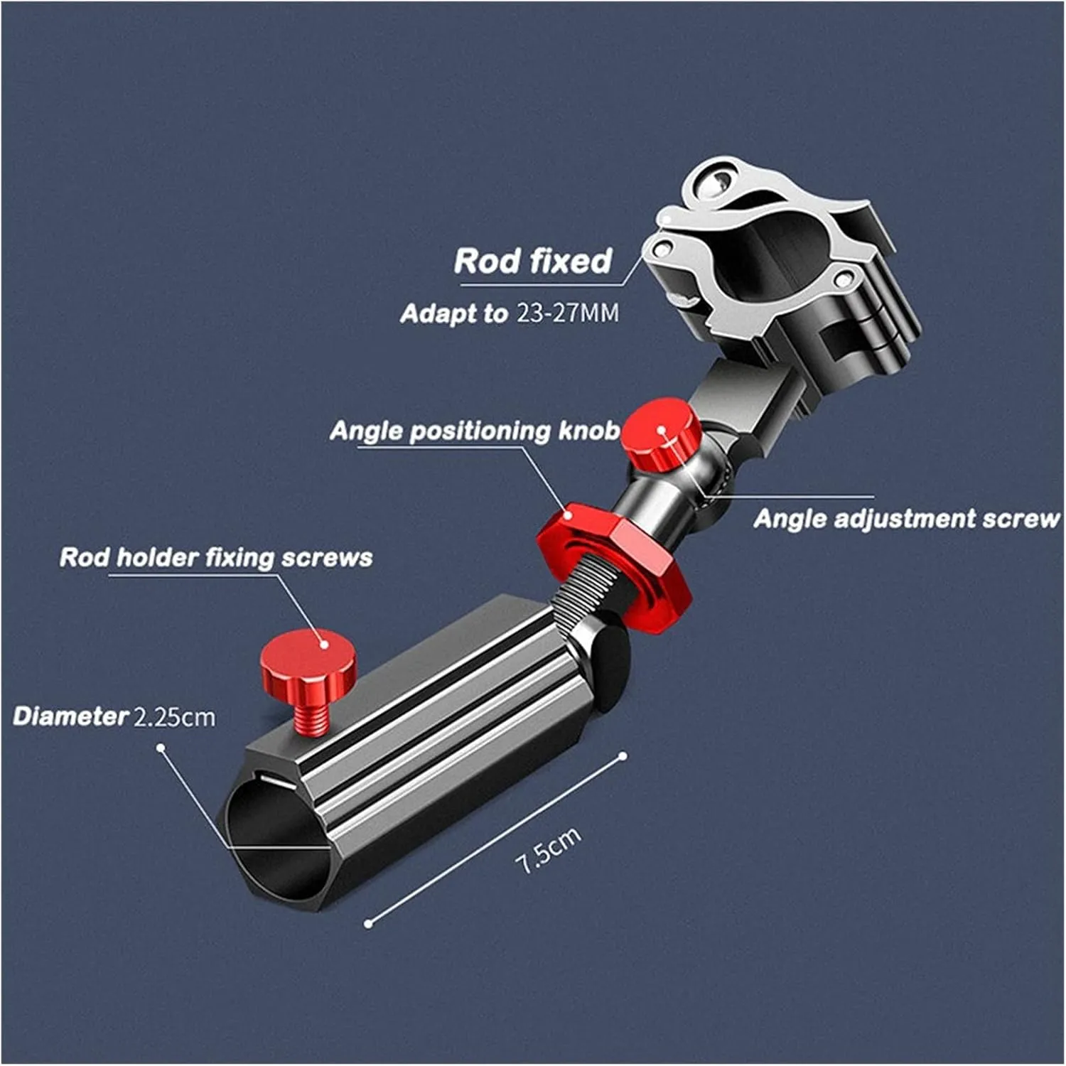 Fishing Pole Holder Adjustable Fishing Rod Holder Aluminum Magnesium Alloy 360 Degree Snap Fixed Fish Chair Rod Rack Fishing Accessories Fishing Rod Storage Rack (Color : Brass)