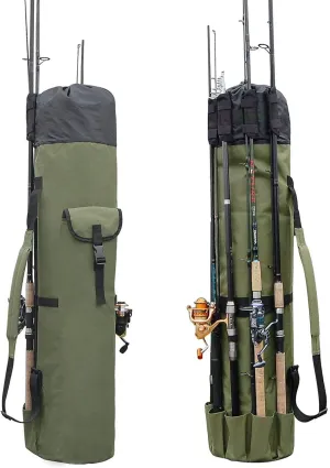 Fishing Pole Rod Holder Bags, Fishing Organizer Case Carrier Reel Pole Storage Bags Waterproof Fishing Gear Organizer Travel Carry Bags
