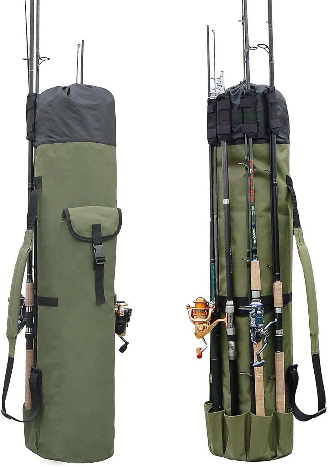 Fishing Pole Rod Holder Bags, Fishing Organizer Case Carrier Reel Pole Storage Bags Waterproof Fishing Gear Organizer Travel Carry Bags