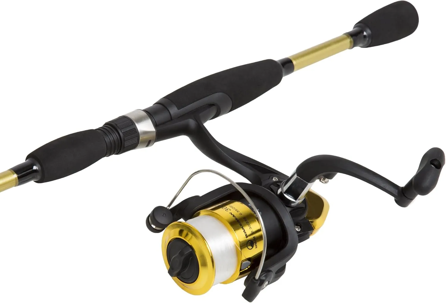 Fishing Rod and Reel Combo - 2pc Strike Series Medium Action 78-Inch Spinning Reel Fishing Pole - Angling Gear for Bass and Trout by Wakeman, 6.5 feet
