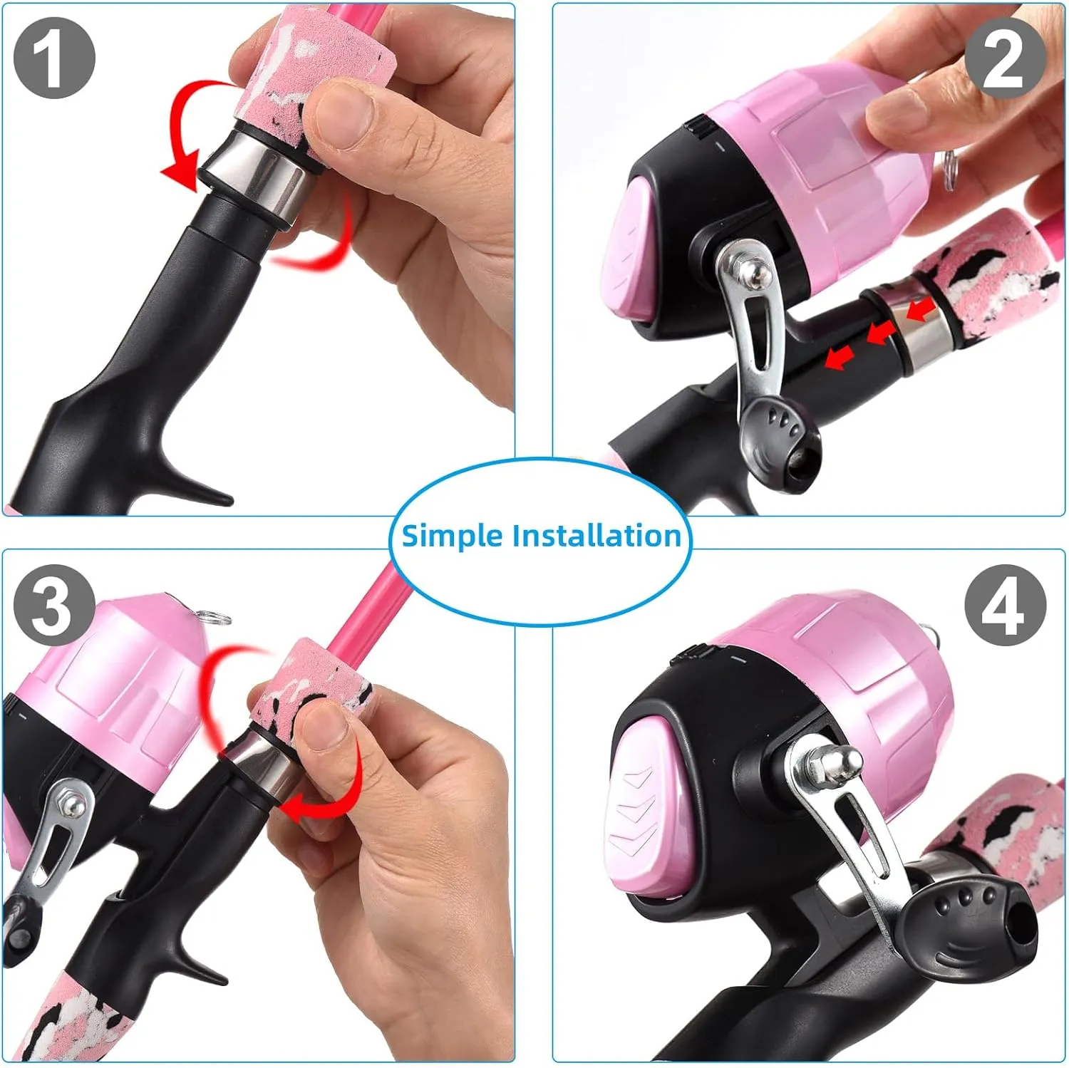 Fishing Rod and Reel Combo, Fishing Rod and Reel Combo Fishing Pole Telescopic Fishing Rod and Reel Combo Kit with Fishing Lures Fishing Lines Fishing Hooks