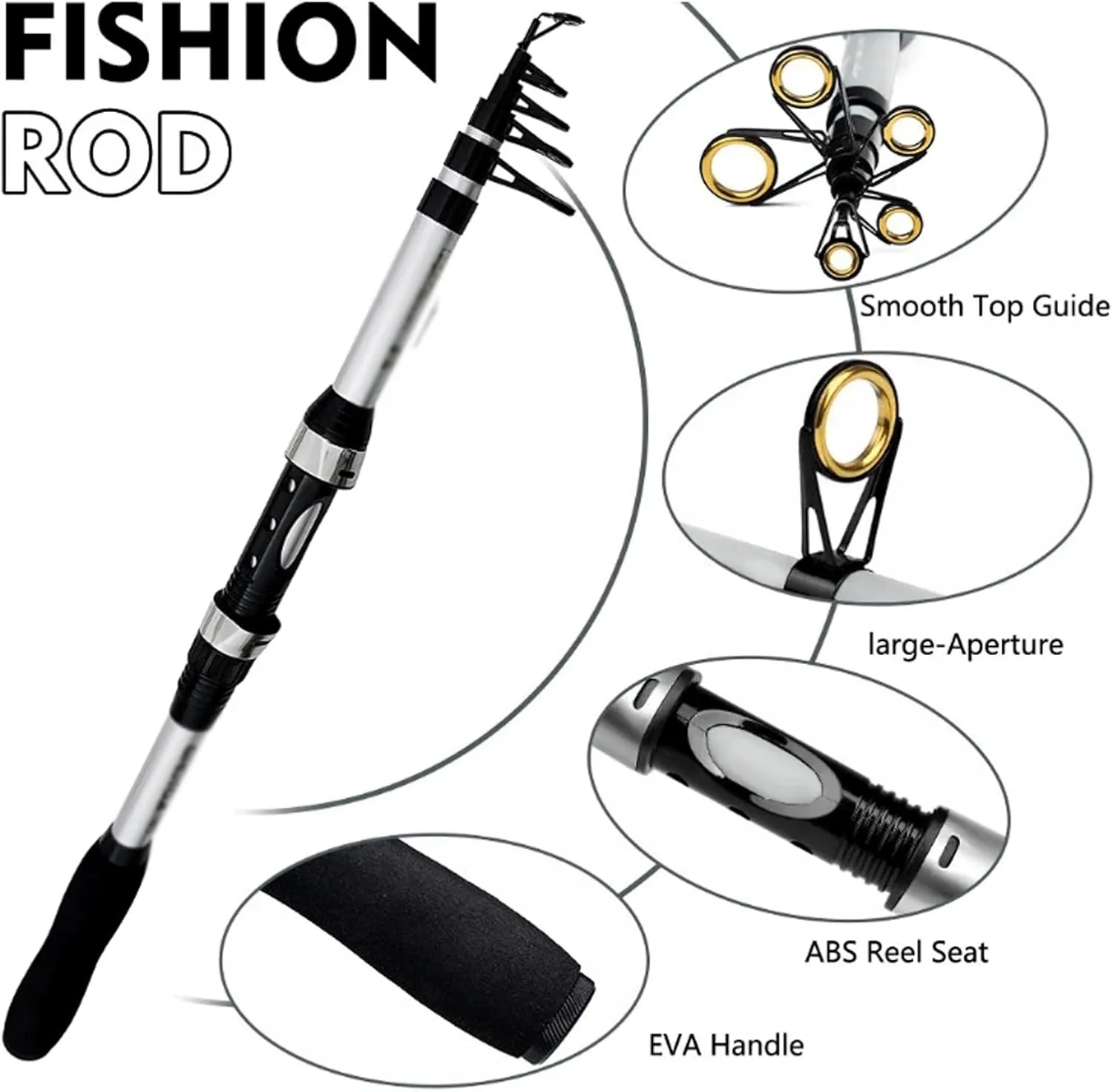 Fishing Rods 1.8M Fishing Rod Tackle Spinning Fishing Rods 5g-20g Carp Telescopic Sea Pole Bait Test Sea Fishing Rod Fishing Accessories