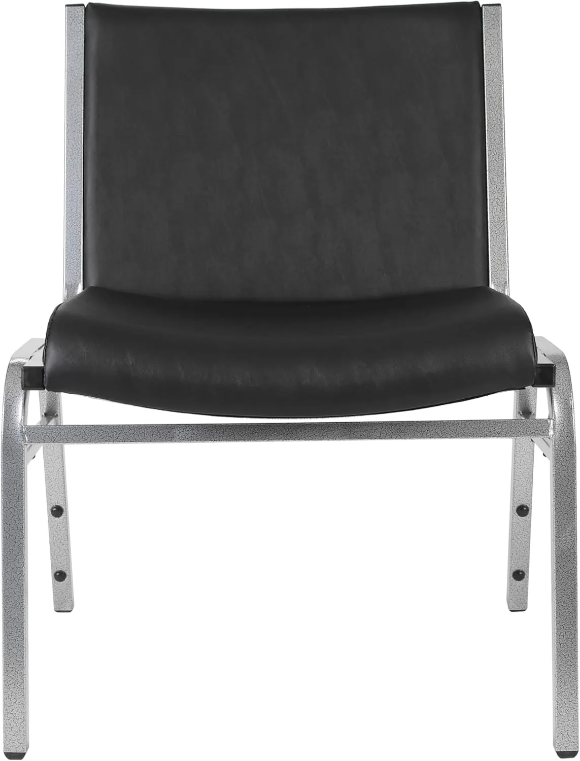Flash Furniture Hercules Series Big & Tall 1000 lb. Rated Black Vinyl Stack Chair with Ganging Bracket
