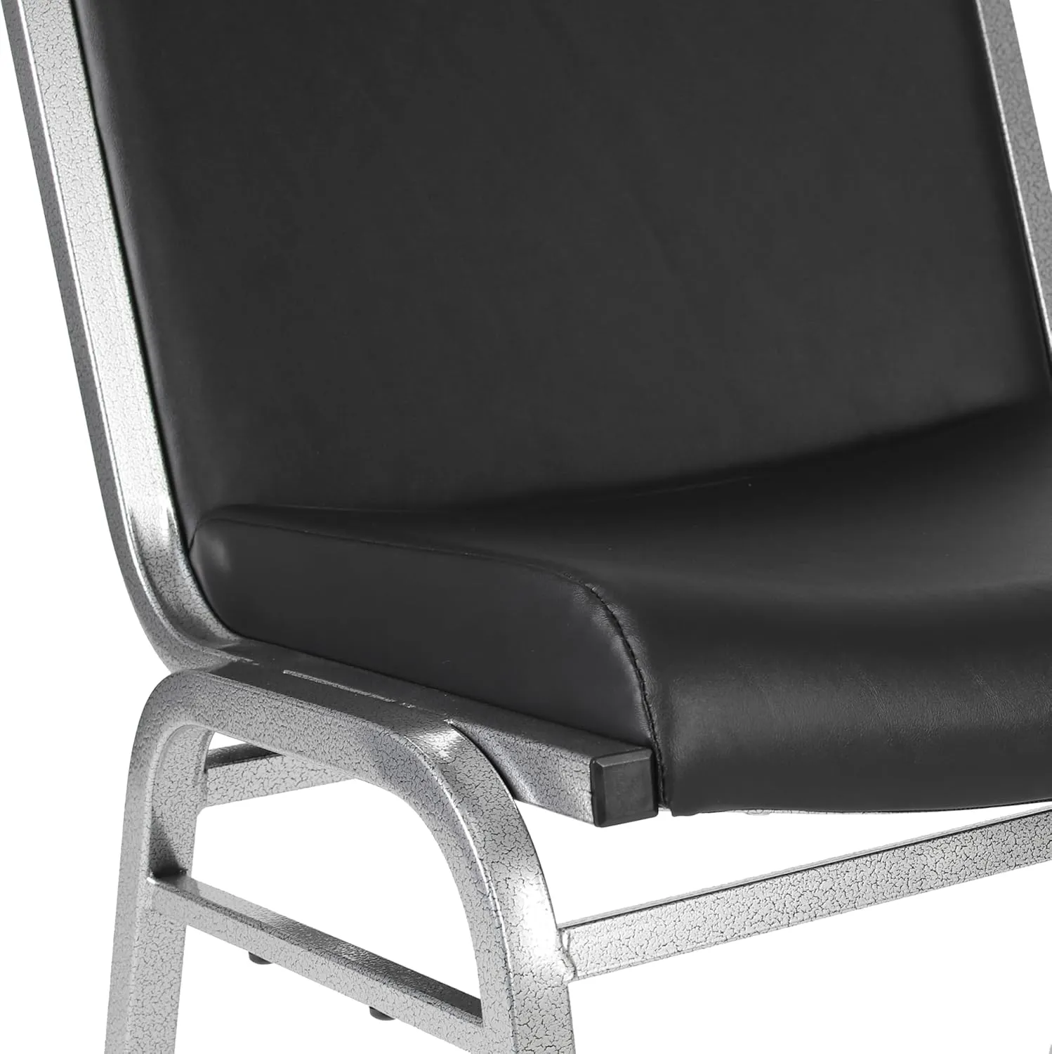 Flash Furniture Hercules Series Big & Tall 1000 lb. Rated Black Vinyl Stack Chair with Ganging Bracket