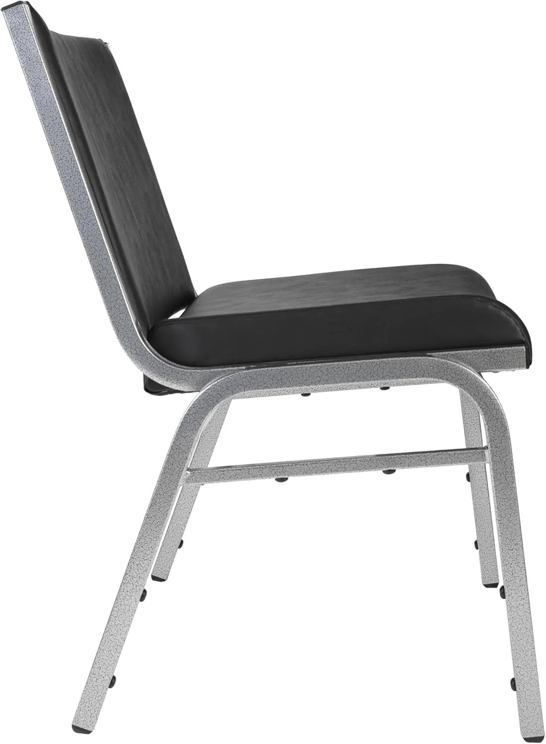 Flash Furniture Hercules Series Big & Tall 1000 lb. Rated Black Vinyl Stack Chair with Ganging Bracket