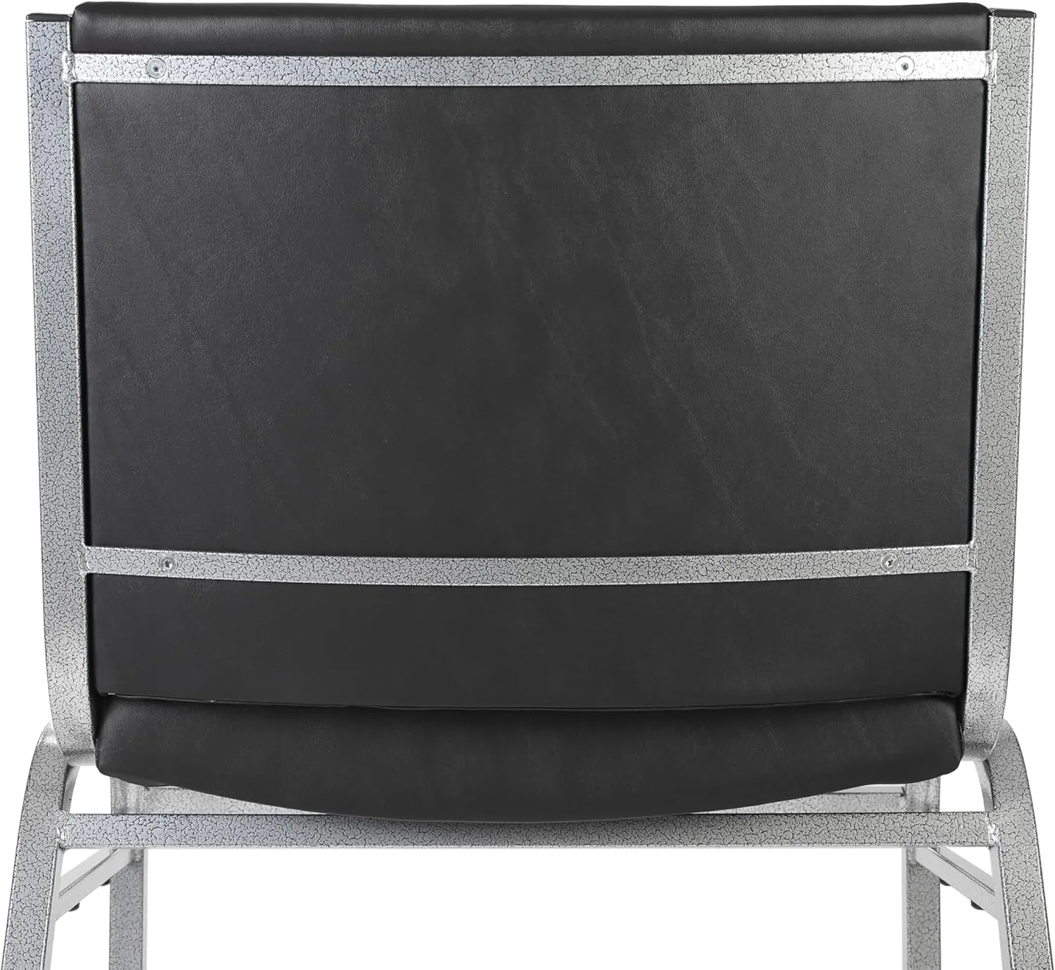Flash Furniture Hercules Series Big & Tall 1000 lb. Rated Black Vinyl Stack Chair with Ganging Bracket