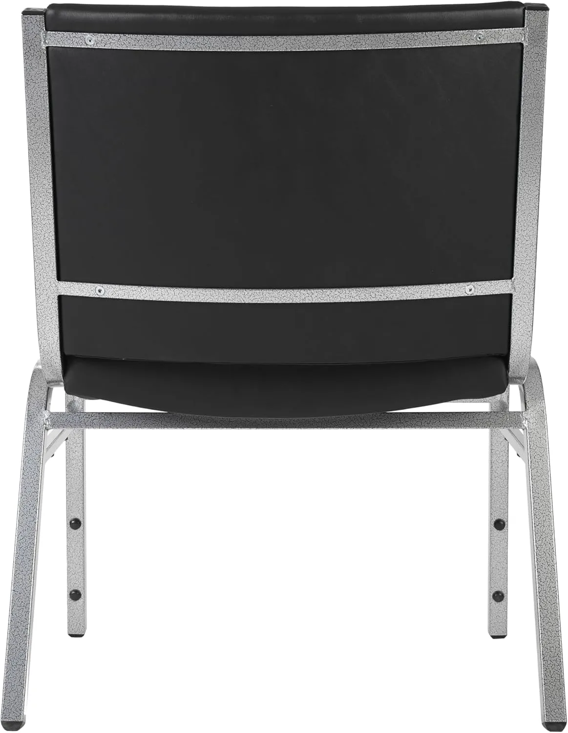 Flash Furniture Hercules Series Big & Tall 1000 lb. Rated Black Vinyl Stack Chair with Ganging Bracket