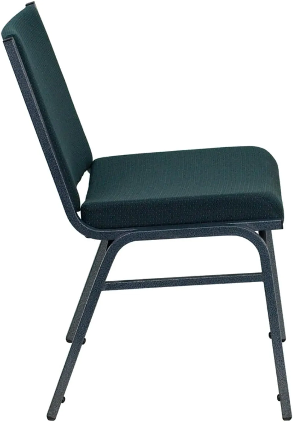 Flash Furniture HERCULES Series Heavy Duty Green Patterned Fabric Stack Chair with Ganging Bracket