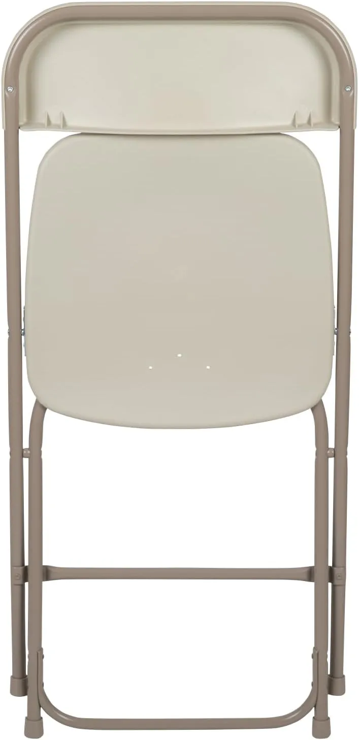 Flash Furniture Hercules Series Plastic Folding Chair - Beige - 6 Pack 650LB Weight Capacity Comfortable Event Chair-Lightweight Folding Chair