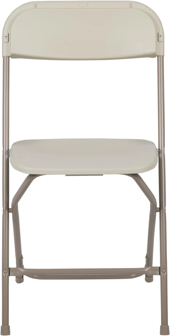 Flash Furniture Hercules Series Plastic Folding Chair - Beige - 6 Pack 650LB Weight Capacity Comfortable Event Chair-Lightweight Folding Chair