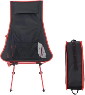 Folding Camping Chair High Back,Portable Lounge with Carry Bag,Lightweight Recliner for Backpacking Hiking Picnic B