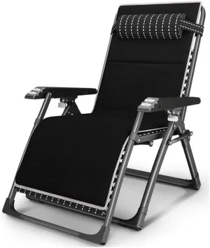 Folding Camping Chair,Deck Chairs,Metal Multi-Purpose Folding Recliner Portable Beach Sun Garden Deck Lounge Chair Indoor Lunch Break Chair
