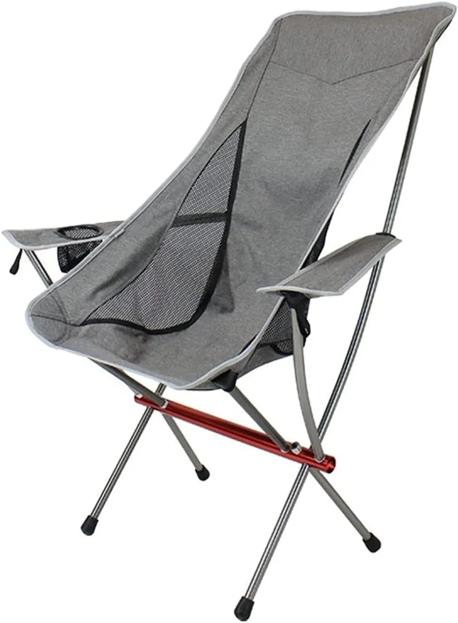 Folding Chair Camping Chair Folding Chair Portable Chair Outdoor Camping High Back Chair Portable Ultralight Seat Backpacking Chair with Soft Armrests for Hiking Camping Chairs for Adults