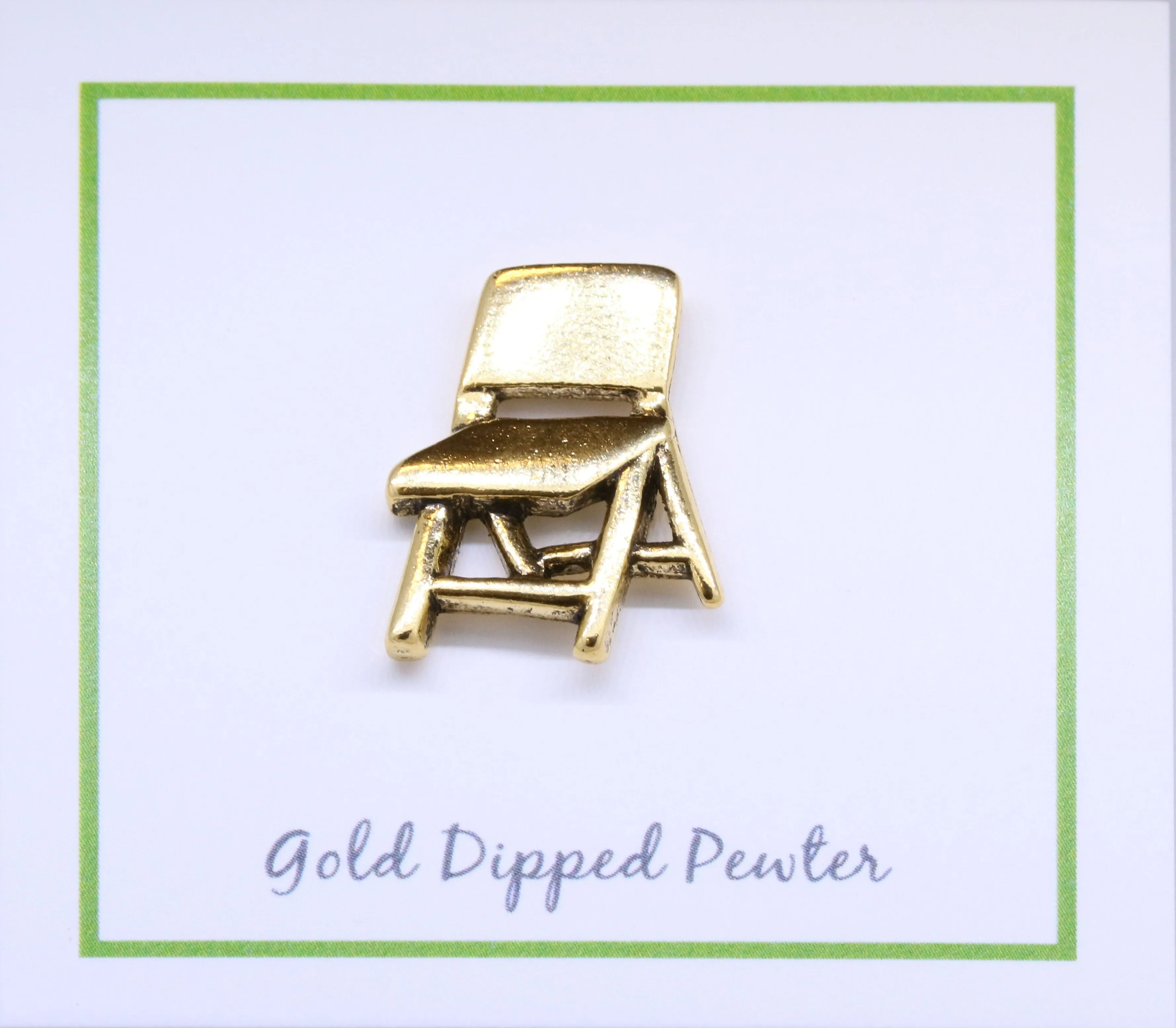 Folding Chair Gold Lapel Pin