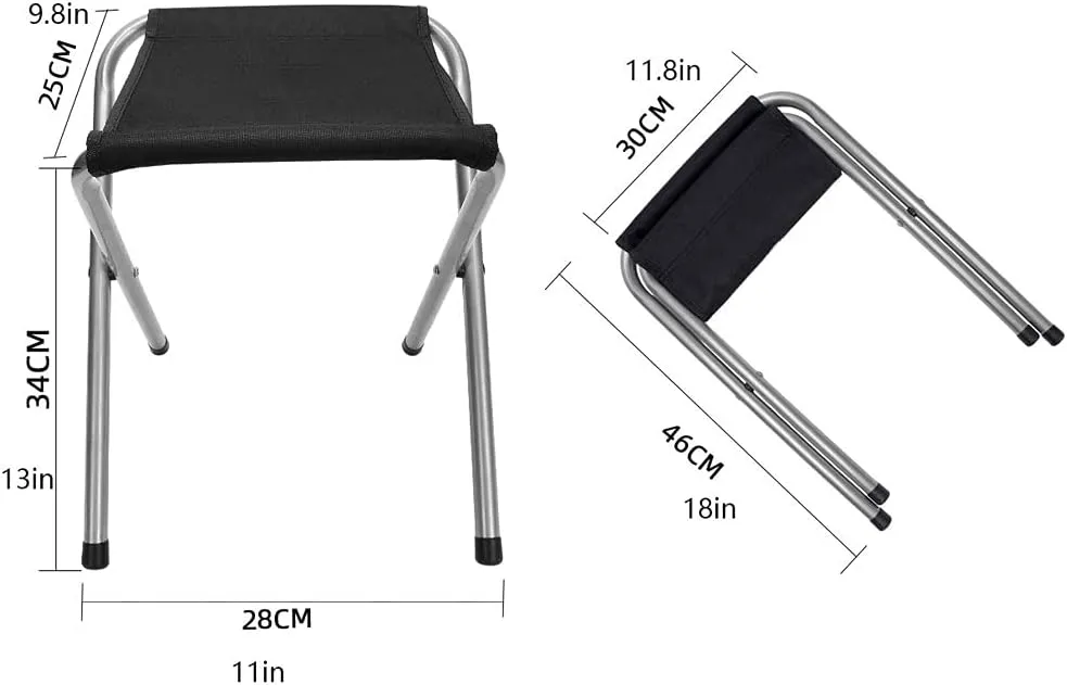 Folding Chair Portable Camping Stool Compact Folding Stool, Suitable for Camping, Fishing, Gardening, Traveling and Beach Outdoor Patio Lawn Picnic (Color : A)
