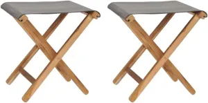 Folding Chairs ,Fishing Chairs,Camping Chair,Beach Chair,Coffee Chair,Lawn Chairs,Balcony Chairs,Outdoor Chairs,for Deck, poolside,Camping,Beach,Campsite,2 pcs Solid Teak Wood and Fabric Dark Gray