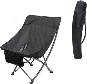 Folding Chairs Outdoor Portable Folding Chair with Mesh Side Pocket Backrest Stool Camping Backpacking Chair for Fishing Beach Travel Picnic Hiking Lawn Beach
