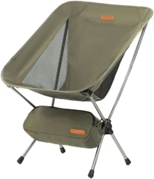 Folding Lawn Chair Ultralight Backpack Camping Chair Travel Hiking Foldable Portable Outdoor Beach Backpack Seat, Breathable Double-Sided Mesh Folding Chair(Green,41 * 31 * 71cm)