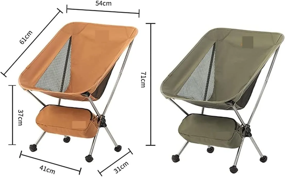 Folding Lawn Chair Ultralight Backpack Camping Chair Travel Hiking Foldable Portable Outdoor Beach Backpack Seat, Breathable Double-Sided Mesh Folding Chair(Green,41 * 31 * 71cm)