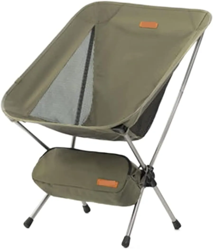 Folding Lawn Chair Ultralight Backpack Camping Chair Travel Hiking Foldable Portable Outdoor Beach Backpack Seat, Breathable Double-Sided Mesh Folding Chair(Green,41 * 31 * 71cm)
