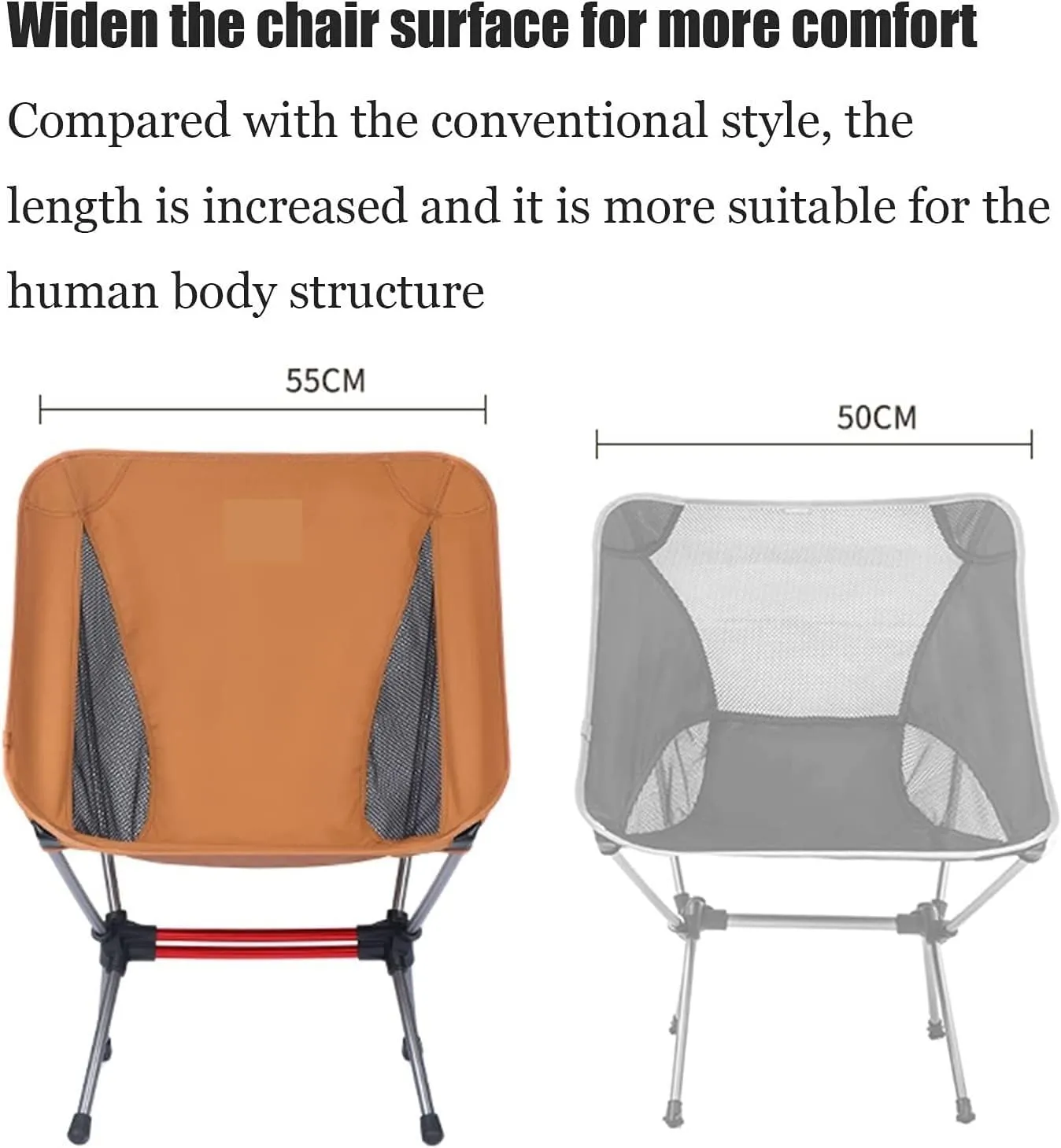 Folding Lawn Chair Ultralight Backpack Camping Chair Travel Hiking Foldable Portable Outdoor Beach Backpack Seat, Breathable Double-Sided Mesh Folding Chair(Green,41 * 31 * 71cm)