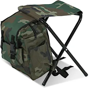 Folding Stool, Portable Folding Stool with Large Capacity Storage Bag, Camping Fishing Chair, Lightweight & Portable with Shoulder Straps Max Load 90kg for Hiking Travel, and Picnic