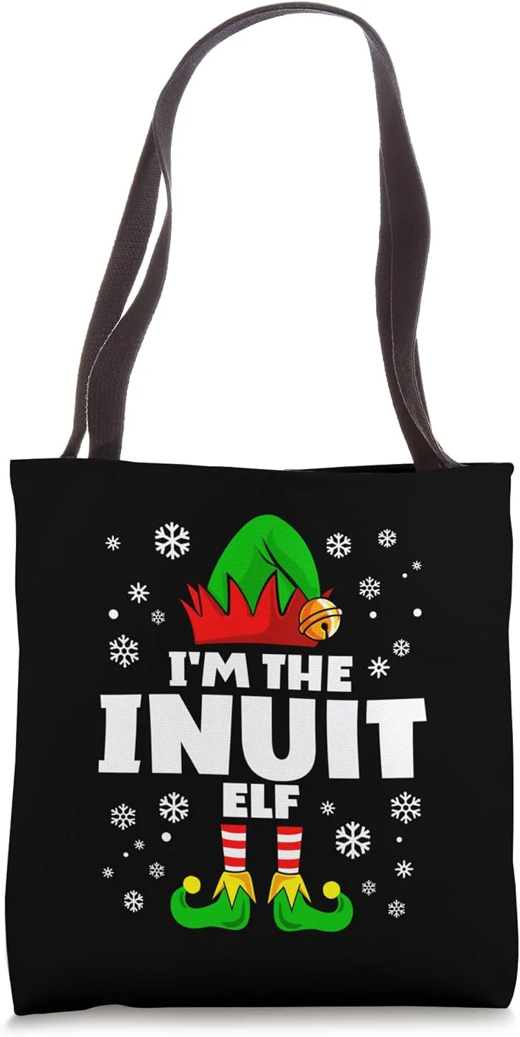 Funny Inuit Elf Family Matching Group Happy Christmas Tote Bag