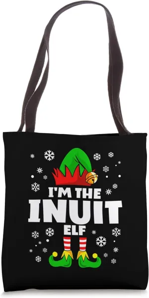 Funny Inuit Elf Family Matching Group Happy Christmas Tote Bag