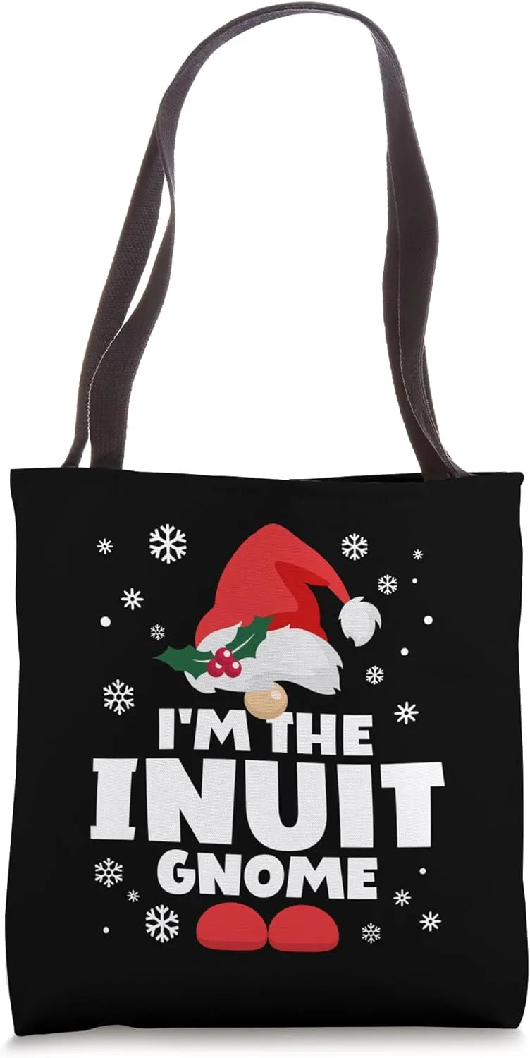 Funny Inuit Gnome Family Matching Group Happy Christmas Tote Bag