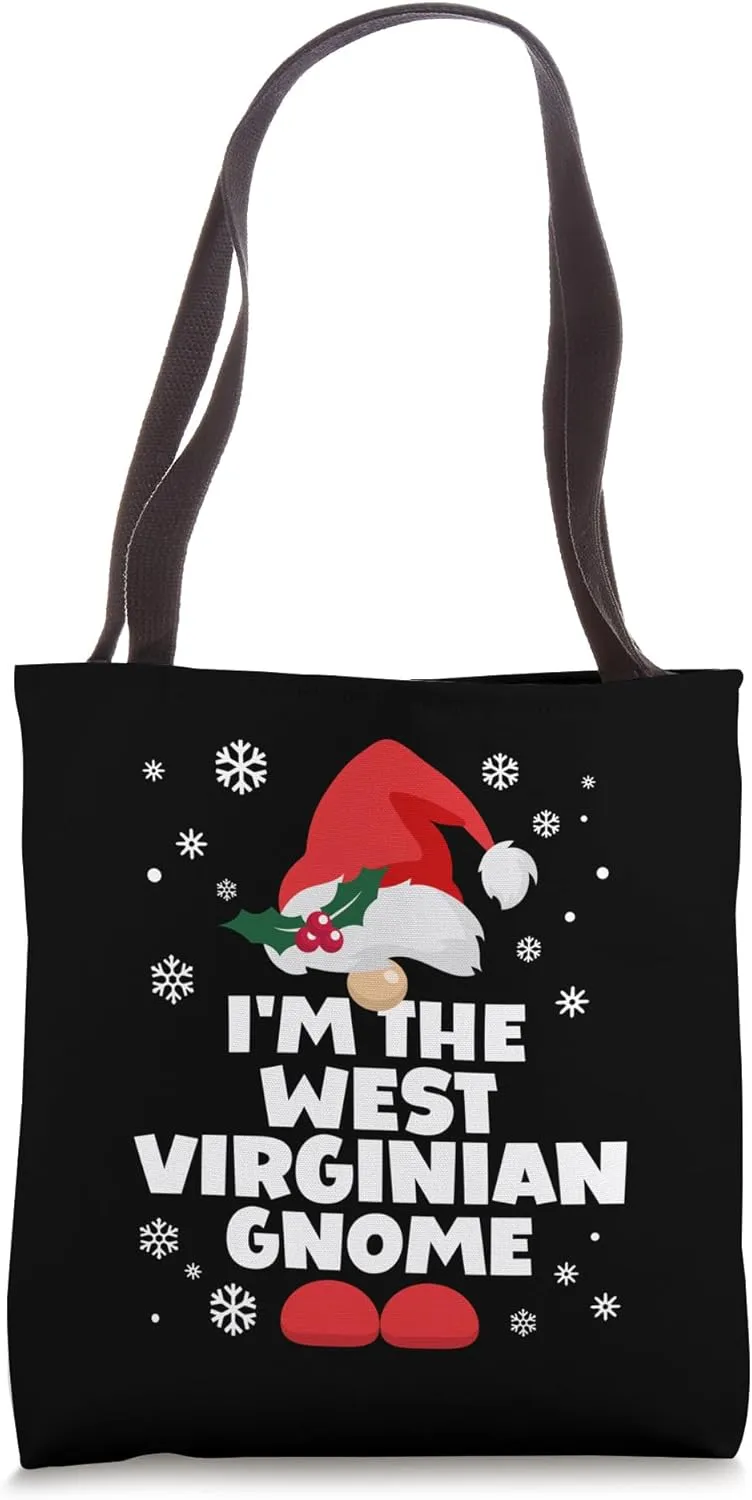 Funny West Virginian Gnome Family Matching Group Christmas Tote Bag
