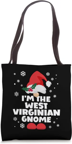 Funny West Virginian Gnome Family Matching Group Christmas Tote Bag