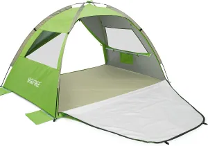 G4Free Portable Beach Tent 2-3 Persons Sun Shade Shelter UPF 50  Sport Umbrella Canopy with Extendable Floor Foldable Lightweight