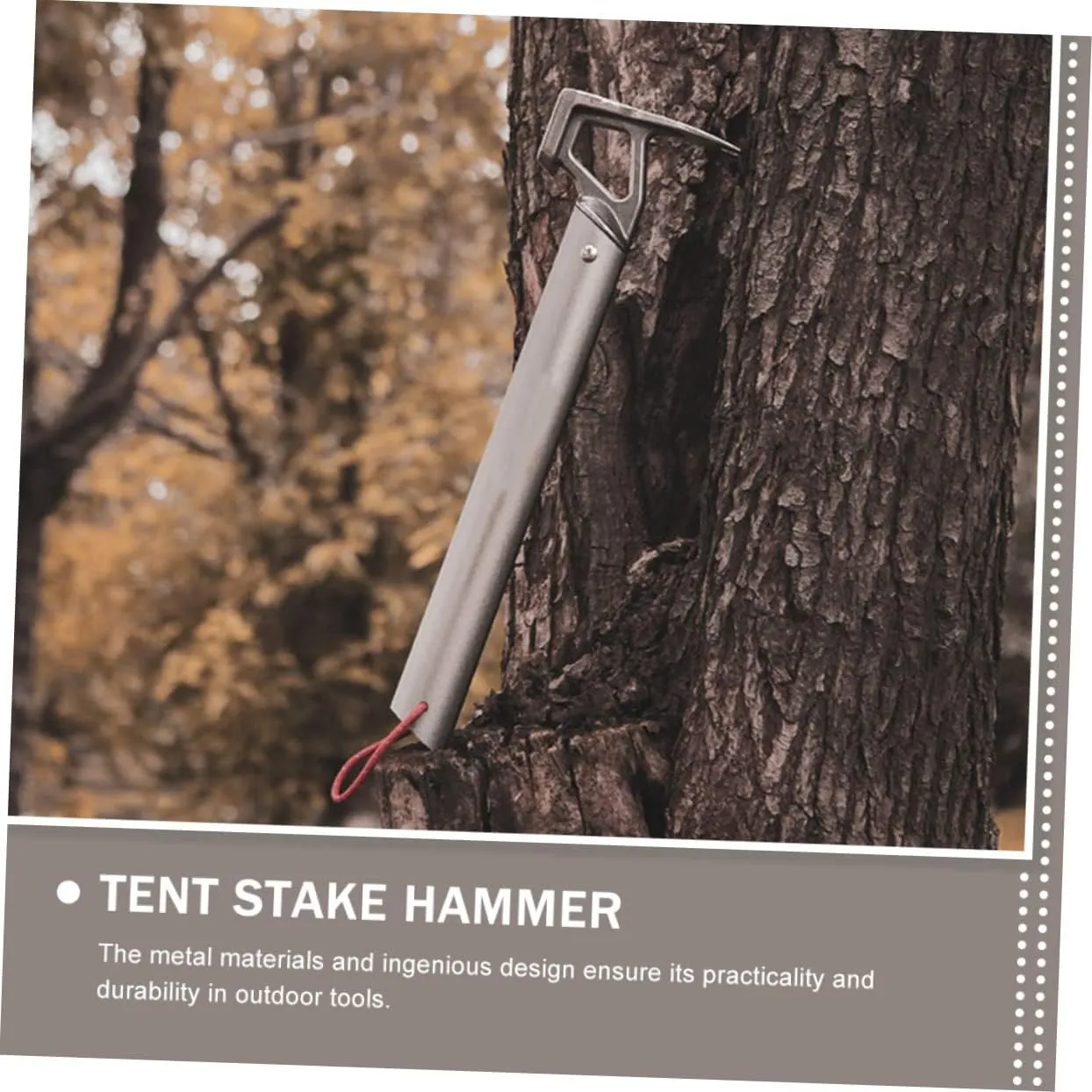 Gadpiparty Outdoor Tent Stake Hammer Lightweight Aluminum Handle Multi-functional Camping Tool for Driving Stakes Peg Removal Digging for Tents Tarps Backpacking