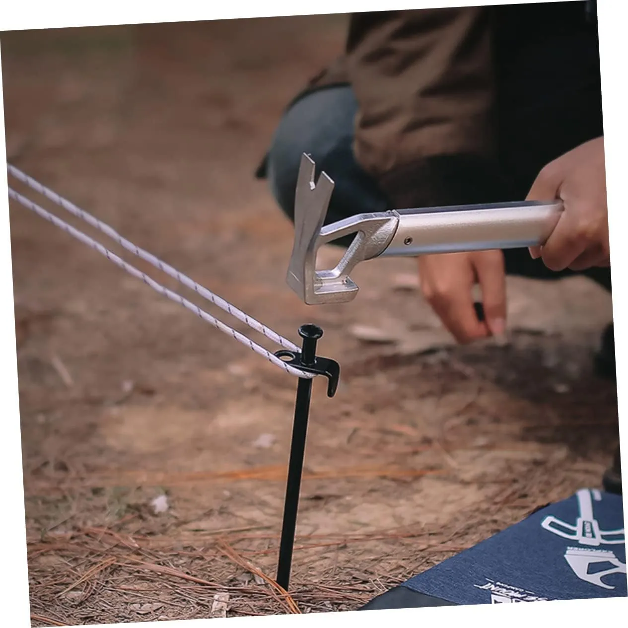 Gadpiparty Outdoor Tent Stake Hammer Lightweight Aluminum Handle Multi-functional Camping Tool for Driving Stakes Peg Removal Digging for Tents Tarps Backpacking
