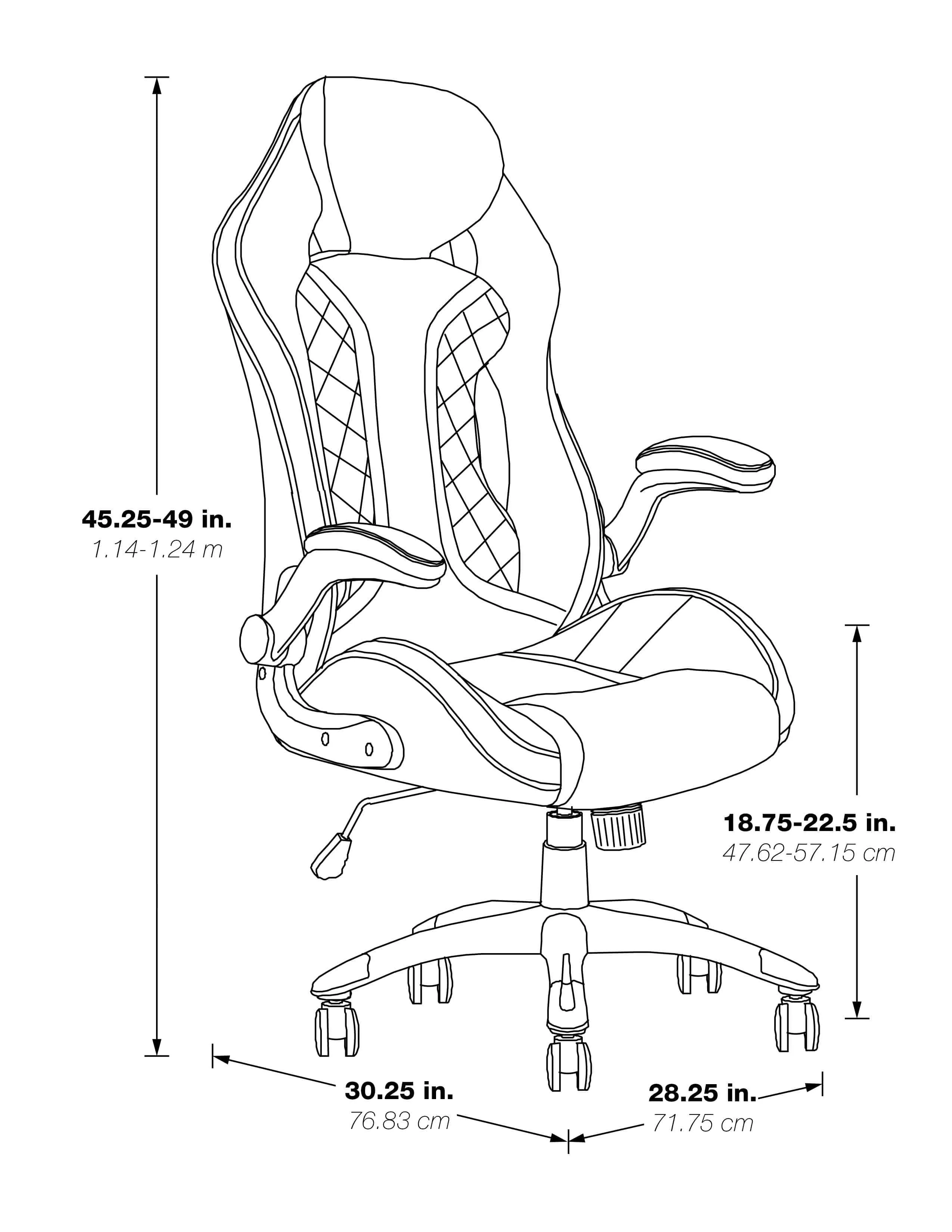 Gaming Chair in Faux Leather