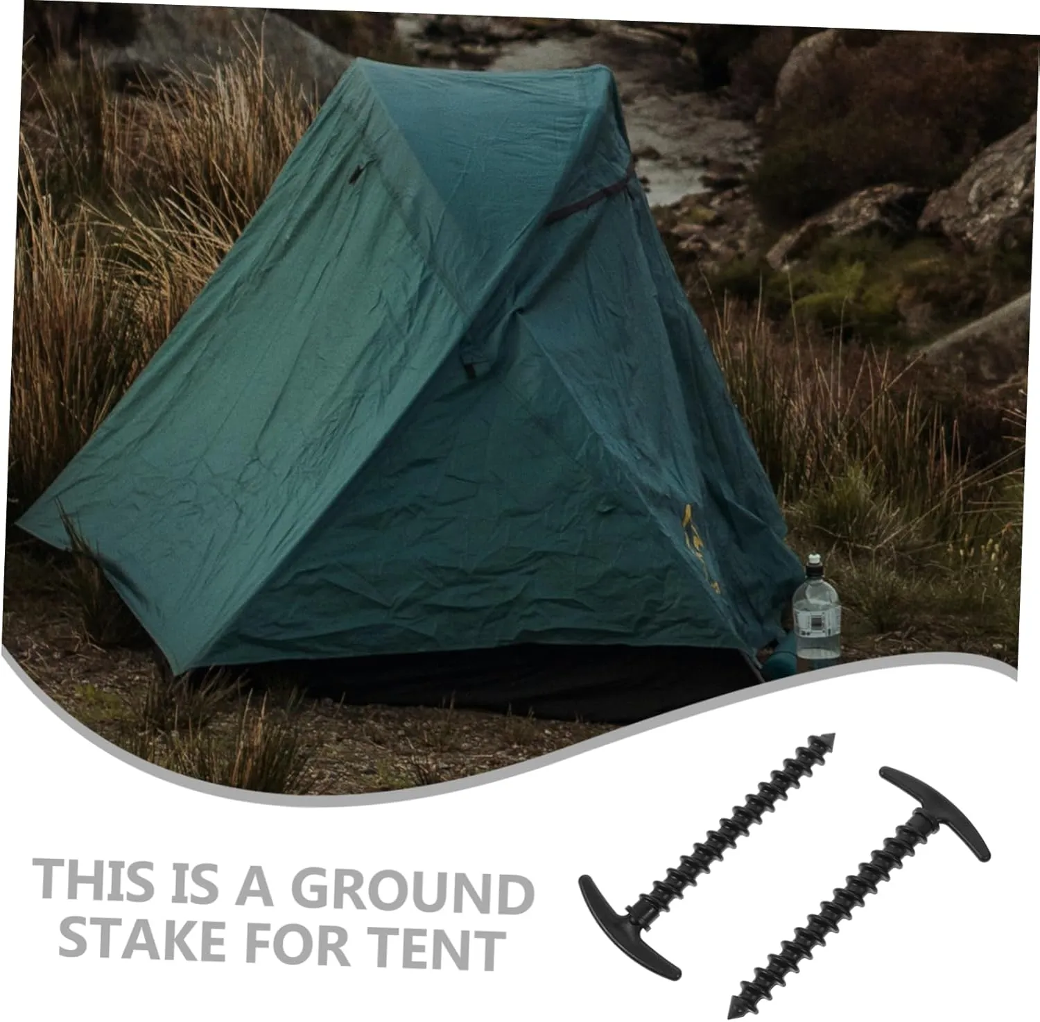 GANAZONO 3sets Tent Pegs for Heavy Duty Stakes Mallet Bulk Pack for Camping and Canopy 10pcs*3