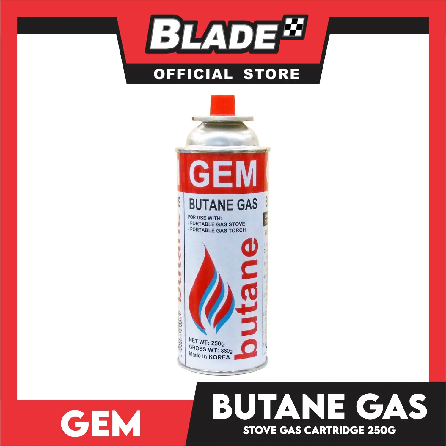 Gem Butane Gas 250grams Stove Gas Cartridge