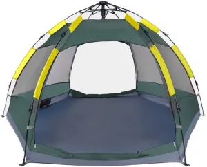 GeRRiT Tent Outdoor 3-4 People Automatic Anti-Storm Rain 2 Double Thick Rainproof Camping Outdoor Camping Household Tent Pop-Up Large Camping Tent Cabin Beach Tent Quick Installation Waterproof Tent
