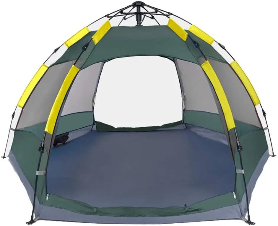 GeRRiT Tent Outdoor 3-4 People Automatic Anti-Storm Rain 2 Double Thick Rainproof Camping Outdoor Camping Household Tent Pop-Up Large Camping Tent Cabin Beach Tent Quick Installation Waterproof Tent