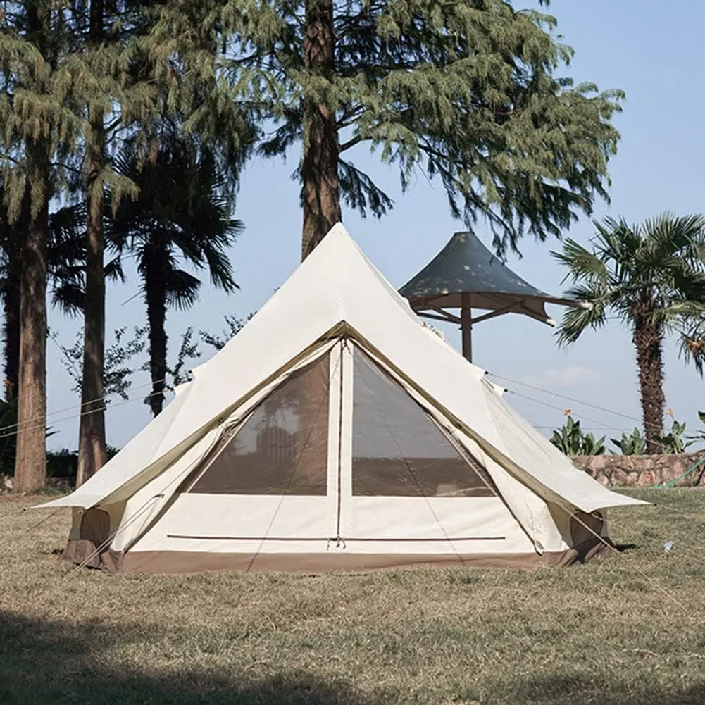 Glamping Yurt Tent Waterproof Family Tent with Removable Rainfly and Carry Bag Pyramid Tent for Family Camping & Hiking