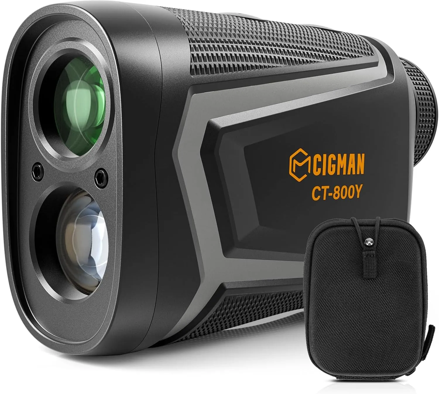 Golf Laser Rangefinder with Slope, CIGMAN 850 Yards Rechargeable Golf Range Finder, Continuous Scan for Hunt, High-Precision LCD Screen Flag Pole Lock Vibration, 6X Magnification